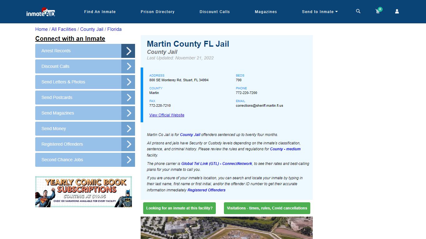 Martin County FL Jail - Inmate Locator - Stuart, FL